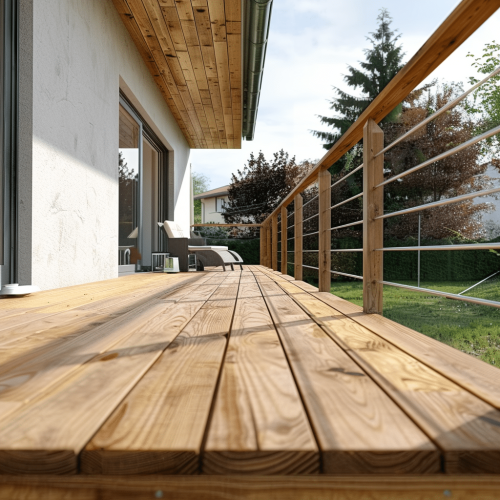 terrasse pilotis bois